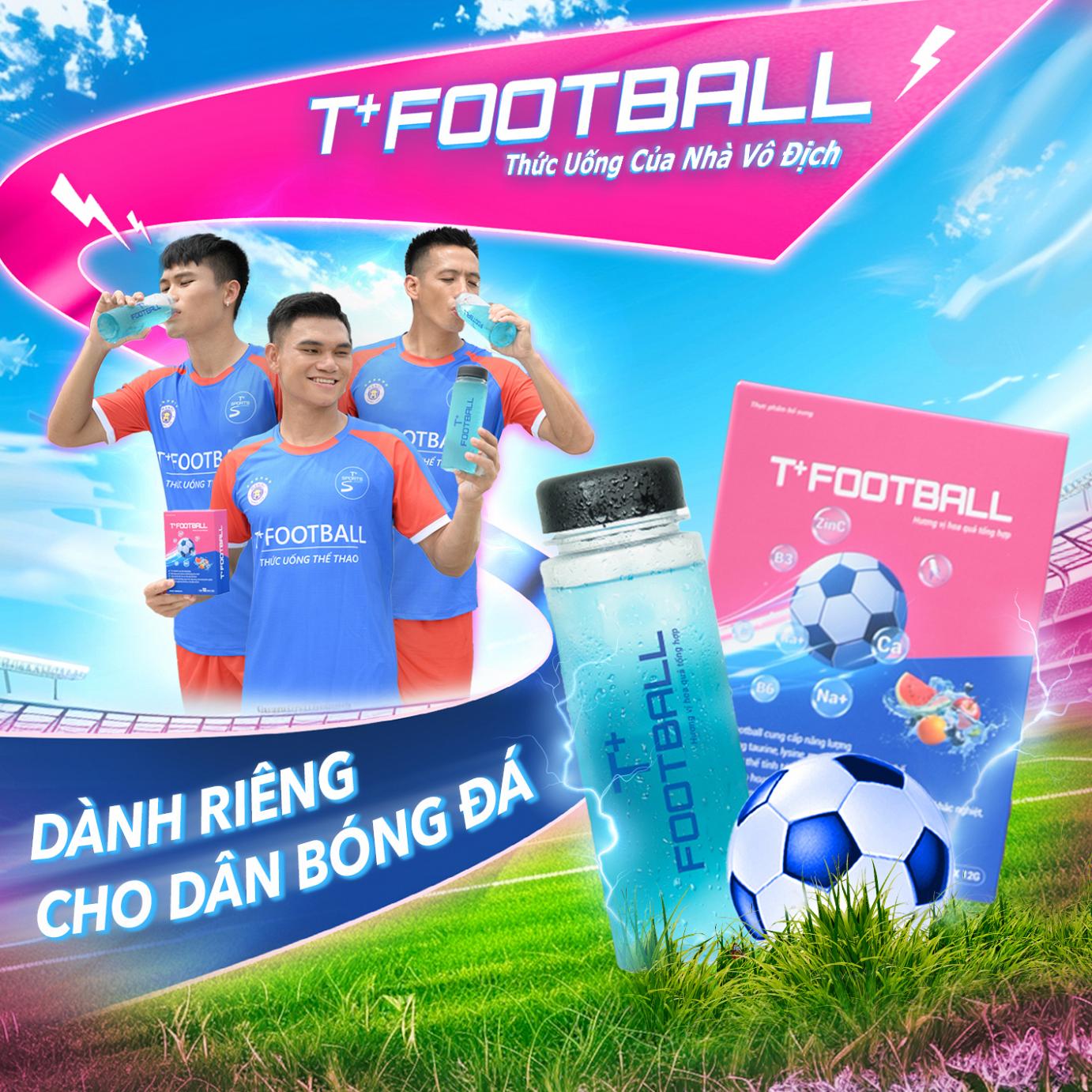 T+Football Hộp 12 Gói - Thực phẩm cho người chơi bóng đá bổ sung năng lượng bù nước bù khoáng bù điện giải tăng sức đề kháng bồi bổ cơ thể