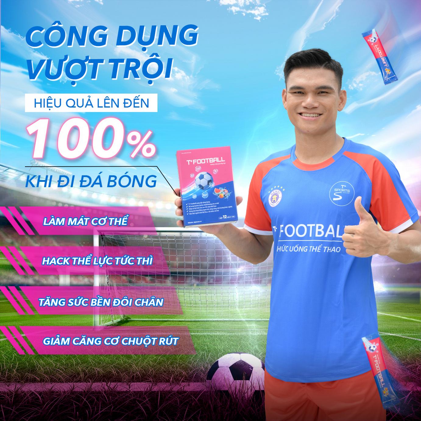 T+Football Hộp 12 Gói - Thực phẩm cho người chơi bóng đá bổ sung năng lượng bù nước bù khoáng bù điện giải tăng sức đề kháng bồi bổ cơ thể